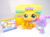 Littlest Pet Shop Rare EU Yellow Baby Monkey #1635 & cute accessories authentic