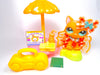 Littlest Pet Shop Brown Walking Destiny Cat #1100 & cute accessories authentic