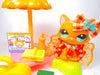 Littlest Pet Shop Brown Walking Destiny Cat #1100 & cute accessories authentic