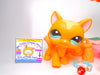 Littlest Pet Shop Brown Walking Destiny Cat #1100 & cute accessories authentic