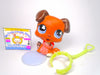 Littlest Pet Shop Brown Boxer Puppy Dog #657 with cute accessories authentic