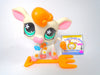 Littlest Pet Shop White Orange Cow #877 with cute accessories authentic