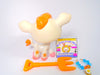 Littlest Pet Shop White Orange Cow #877 with cute accessories authentic