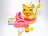 Littlest Pet Shop Yellow Orange Walking Destiny Cat #1137 with cute accessories