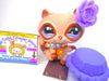 Littlest Pet Shop Brown Tan Blue Eyes Raccoon #1348 & cute accessories authentic