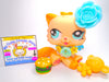 Littlest Pet Shop Yellow Persian Cat #1320 with cute accessories authentic