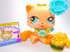 Littlest Pet Shop Yellow Persian Cat #1320 with cute accessories authentic