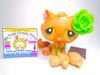 Littlest Pet Shop Brown Tabby BonBon Sitting Cat #194 with accessories authentic
