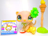 Littlest Pet Shop Rare Green Eye Tan Ferret #957 & cute accessories authentic