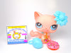 Littlest Pet Shop Pink Sitting Cat #959 with cute accessories authentic