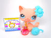 Littlest Pet Shop Pink Sitting Cat #959 with cute accessories authentic
