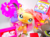 Littlest Pet Shop Messy Short Hair Cat #815 Tabby #816 & accessories authentic