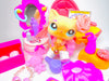 Littlest Pet Shop Messy Short Hair Cat #815 Tabby #816 & accessories authentic