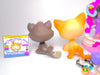 Littlest Pet Shop Messy Short Hair Cat #815 Tabby #816 & accessories authentic