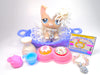 Littlest Pet Shop Rare Cream White Angora Cat #1047 & cute accessories Authentic