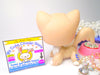 Littlest Pet Shop Rare Cream White Angora Cat #1047 & cute accessories Authentic