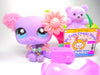 Littlest Pet Shop Rare Fuzzy Pink Purple Panda Bear #2511 accessories Authentic