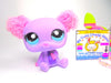 Littlest Pet Shop Rare Fuzzy Pink Purple Panda Bear #2511 accessories Authentic