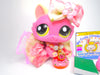 Littlest Pet Shop Rare Pink Crouching Cat #1900 & accessories Authentic Blemish