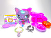 Littlest Pet Shop Rare Punkiest Purple Pink Bat No # & accessories Authentic
