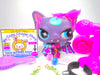 Littlest Pet Shop Rare Punkiest Purple Pink Bat No # & accessories Authentic