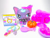 Littlest Pet Shop Rare Punkiest Purple Pink Bat No # & accessories Authentic