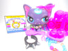 Littlest Pet Shop Rare Punkiest Purple Pink Bat No # & accessories Authentic