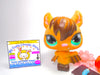Littlest Pet Shop Brown Flocked Fuzzy Bat #820 & accessories Authentic Blemish
