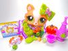 Littlest Pet Shop Rare Orange White Crouching Cat #1868 & accessories Authentic