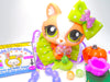 Littlest Pet Shop Rare Orange White Crouching Cat #1868 & accessories Authentic