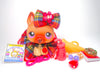 Littlest Pet Shop Rare Brown German Shepard Dog #375 & accessories Authentic