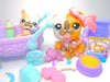 Littlest Pet Shop Rare Mommy Baby Bulldog # 3587 #3588 & accessories Authentic