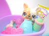 Littlest Pet Shop Rare Mommy Baby Bulldog # 3587 #3588 & accessories Authentic