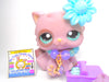 Littlest Pet Shop Purple Persian Cat #1027 with cute accessories Authentic