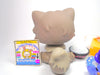 Littlest Pet Shop Grey Persian Cat #973 with cute accessories Authentic
