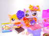 Littlest Pet Shop Deco Purple Walking Cat No # Kitten #114 accessories Authentic
