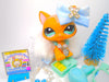 Littlest Pet Shop Rare Tan Walking Cat #1100 with cute accessories Authentic