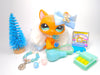 Littlest Pet Shop Rare Tan Walking Cat #1100 with cute accessories Authentic
