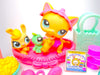 Littlest Pet Shop Short Hair Cat Brooke #339 with cute accessories Authentic