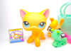 Littlest Pet Shop Short Hair Cat Brooke #339 with cute accessories Authentic