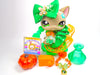 Littlest Pet Shop Grey Short Hair Cat #483 with cute accessories Authentic