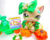 Littlest Pet Shop Grey Short Hair Cat #483 with cute accessories Authentic