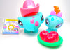 Littlest Pet Shop Rare Blue Pink Turtle #1735 & Mini cute accessories authentic
