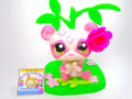 Littlest Pet Shop Pink Panda Bear #1662 & Cute Accessories Authentic