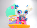 Littlest Pet Shop Blue Panda Bear #1092 & Cute Accessories Authentic