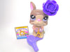 Littlest Pet Shop Grey Boston Terrier Dog #958 & cute accessories Authentic