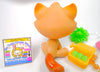 Littlest Pet Shop Brown BonBon Sitting Cat #194 & cute accessories Authentic