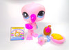 Littlest Pet Shop Rare Pink Glitter Flamingo #2263 & cute accessories Authentic