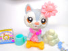 Littlest Pet Shop Rare Blue White Husky Dog #1930 & cute accessories Authentic
