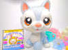 Littlest Pet Shop Rare Blue White Husky Dog #1930 & cute accessories Authentic